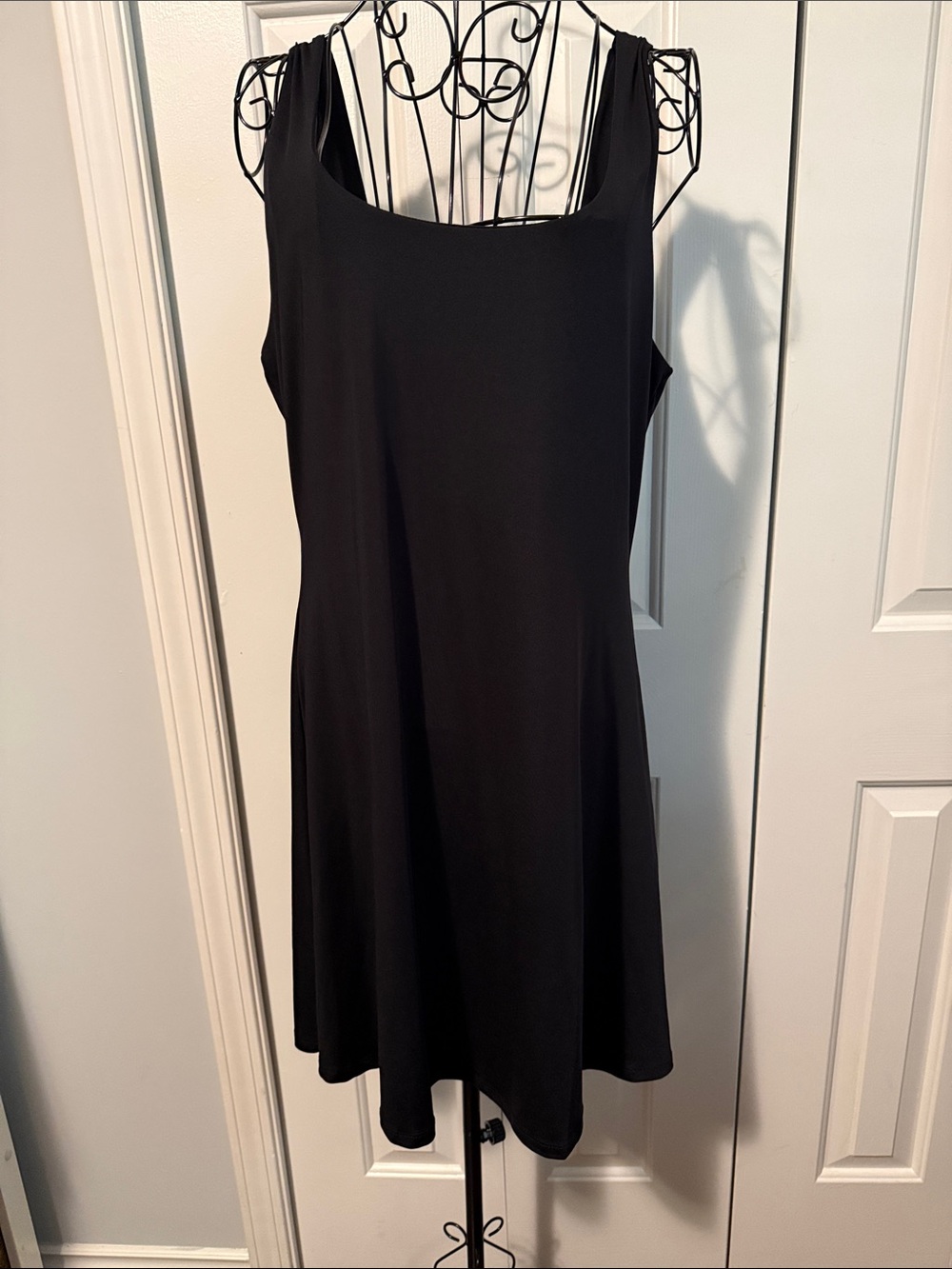 Women's Black Sleeveless Mini Dress - Classic A-Line